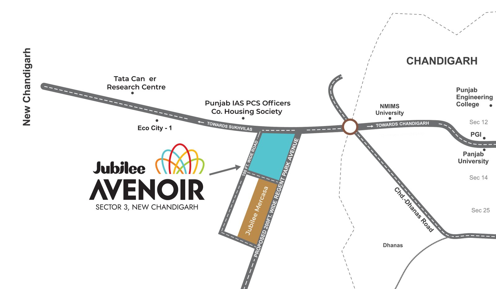 Jubilee Avenoir Location Map